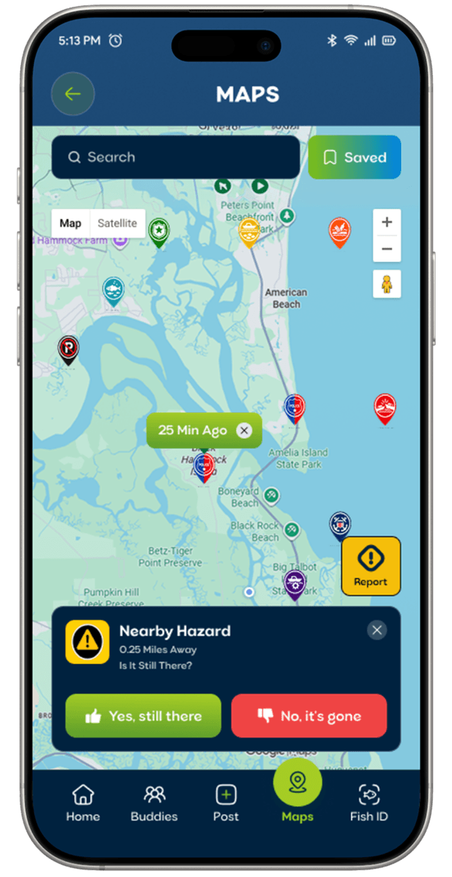 Maps screen mockup